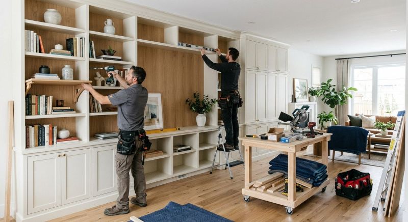 Built In Bookcase Installation in Annapolis, MD