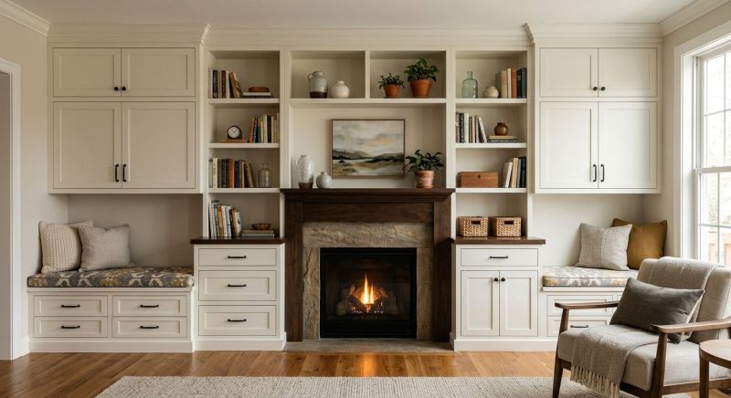 Fireplace Cabinet Installation in Woodbridge, VA
